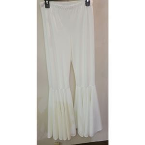 White flair leg pants